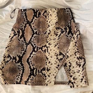 Snake print skirt